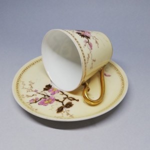 Cup and saucer, Limoges, 1920s.