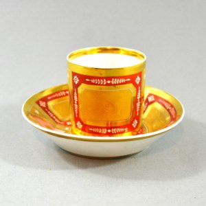 Cup and saucer, jurid. Niderviller, mid-19th century.