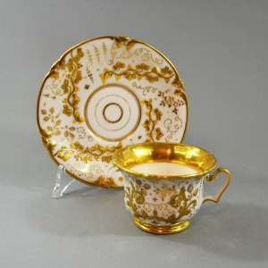 Cup and saucer, France, mid-19th century.
