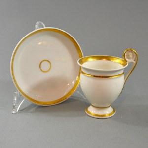 Cup and saucer, right. France mid-19th century.