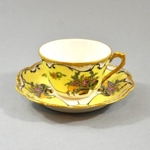 Cup and saucer, Limoges, circa 1890.