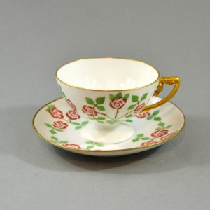 Cup and saucer, Rosenthal, Luise Seize, 1910.