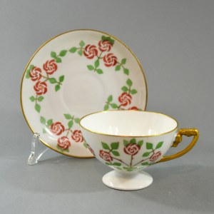 Cup and saucer, Rosenthal, Luise Seize, 1910.