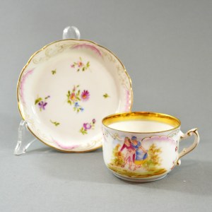 Cup and saucer, Germany, Rosenthal, circa 1910.