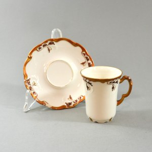 Cup and saucer, Limoges, 1890-1920.