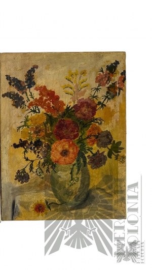 Artista sconosciuto (XX secolo?) - Natura morta, Olio su tela