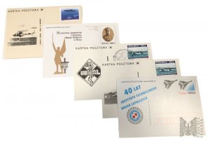 Set of Military Aviation Institute Postcards and Others, 13 Pieces