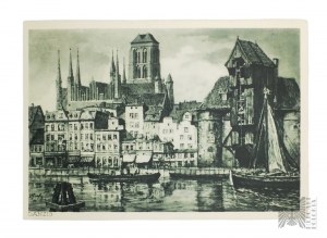 Poznaň (Posen) - Päť pohľadníc Gdaňsk (Danzig), vytlačil Heinrich Hoffmann