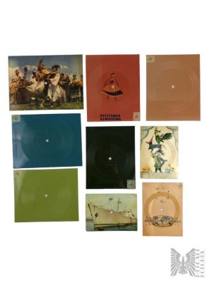 PRL - Collection of Nine Sound Postcards: The Beatles, Irena Santor, Jerzy Połomski and Others