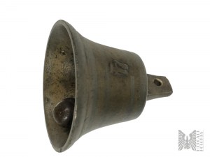 20th Century - Bell and Brass Ashtray in the Shape of a Leaf