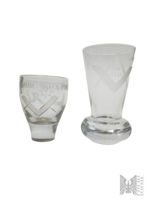 Two Glasses with Masonic Motifs