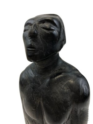 Old African Style Wooden Sculpture Figure Male.
