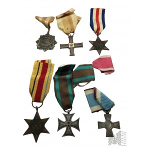 Zestaw Odznaczeń: Gwiazda Francji i Niemiec, 7. Pułk Pancerny, Gwiazda Atlantycka, Krzyż Obrońcy Ojczyzny 1918-1921, Krzyż Powstańczy 5. Pułku Piechoty Rybnik, Krzyż za Zasługi dla ZHP, Odcinek II Szkoła Marii Magdaleny