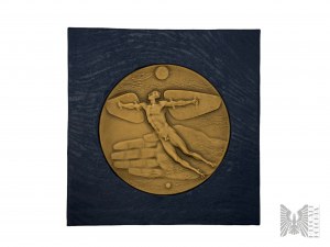 PRL - Medaille der Münzanstalt Warschau, Militärisches Institut für Luftfahrtmedizin in Warschau - Entwurf Jerzy Jarnuszkiewicz; Originaletui mit Notiz