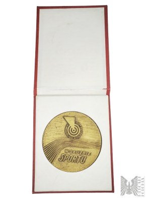 People's Republic of Poland - Warsaw Mint Medal - Totalizator Sportowy, In the Service of Sport - Design by Józef Markiewicz-Nieszcz.