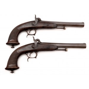 Pair of French percussion officer's pistols model 1833