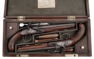 Par křesadlových pistolí v kazetě, Henry Nock