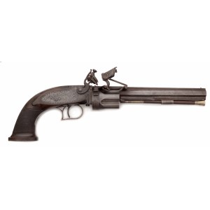 Vzácný a mimořádně kvalitní křesadlový revolver, druhý model, E.H. Collier