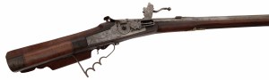 Hunting rifle with wheel lock