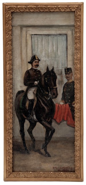 Austriacki oficer na koniu