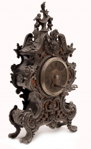 Rococo style table clock