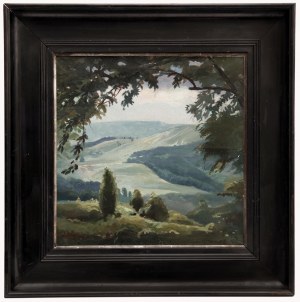 Mountain landscape in Edmund (Odon) Gwerk's paintings