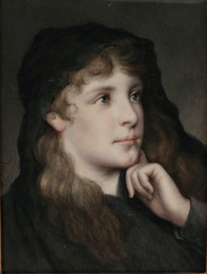Portrait of a girl in Gabriel Cornelius von Max's paintings