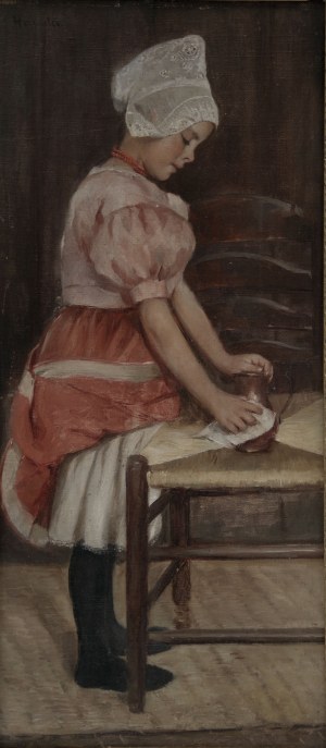 Girl in costume in Jozef Hanula's paintings