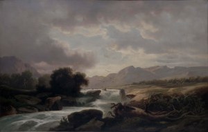 Mountain landscape with river in Franz Hengsbach's paintings
