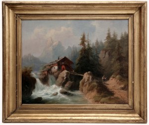 Alpine landscape with a hammer in Josef Matěj Navrátil's paintings