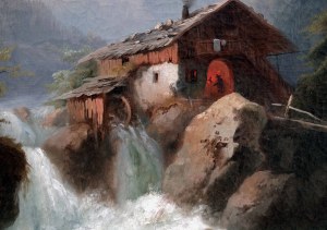 Alpine landscape with a hammer in Josef Matěj Navrátil's paintings