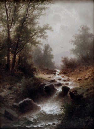 Landschaft mit Gebirgsbach in den Gemälden von Károly Telepy