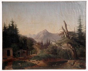 Alpine landscape in Antonín (Anton) Hlaváček's paintings