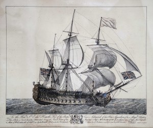 Bojová loď Monarque na obrazoch Richarda Shorta
