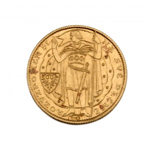Zlatá medaile o hmotností odpovídající  třem dukátům k 1000. výročií úmrtí sv. Václava