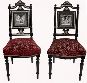 Coppia di sedie vittoriane nei dipinti di John Moyr Smith