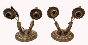 Pair of two-arm wall sconces (applique) in classical style