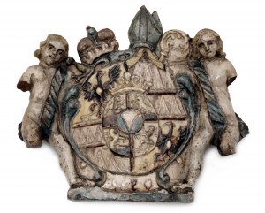 Kachel with the coat of arms of Charles II, Count of Lichtenstein-Castelcorn