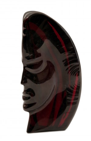 Glass sculpture head