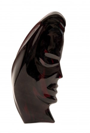 Glass sculpture head