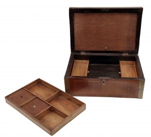 Inlaid cassette (jewellery box) with secret compartments