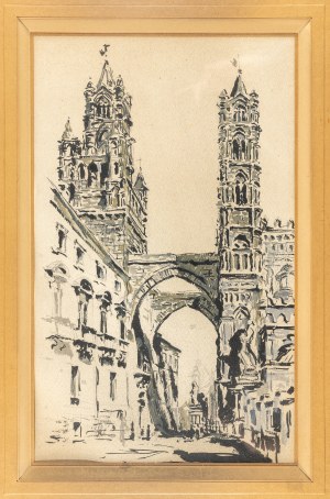 Wladyslaw Zakrzewski, Towers of the Norman Cathedral of Palermo, ca. 1930.