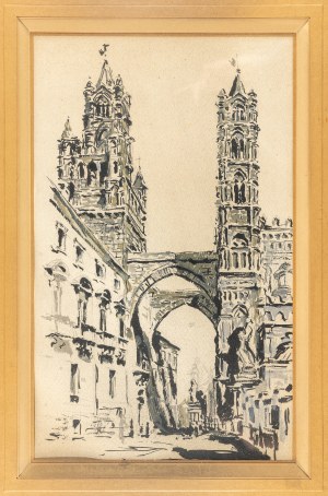 Wladyslaw Zakrzewski, Türme der normannischen Kathedrale in Palermo, um 1930