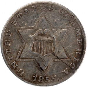 USA 3 Cents 1855