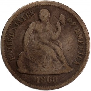 USA 10 Cents (Dime) 1860 O