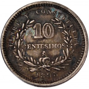 Uruguay 10 Centesimos 1893 So
