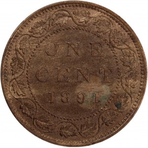 Canada 1 Cent 1891 Large date