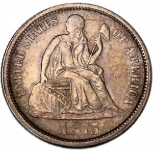 USA 10 Cents (Dime) 1875 S