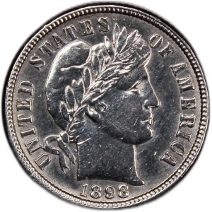 USA 10 Cents (Dime) 1898 O