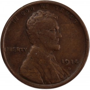 USA 1 Cent 1914 D